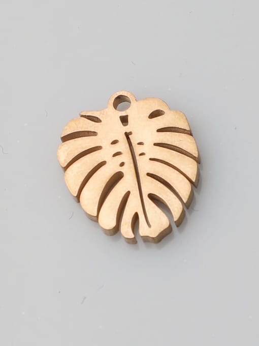 Rose Gold Stainless steel Leaf Minimalist Pendant