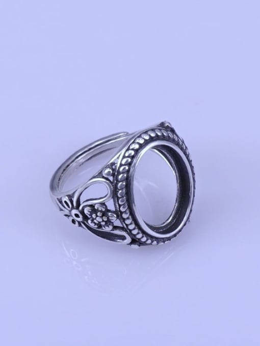 Supply 925 Sterling Silver Geometric Ring Setting Stone size: 10*14mm 2