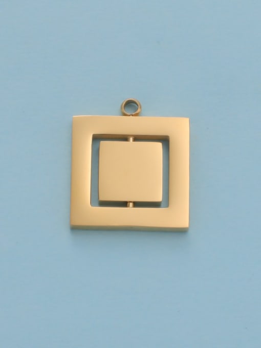 Hollow square gold Stainless Steel Hollow Turnable Square Round Heart Jewelry Accessories