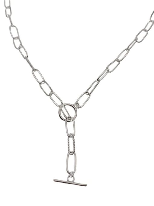 ARTTI 925 Sterling Silver Geometric Minimalist Lariat Necklace 3