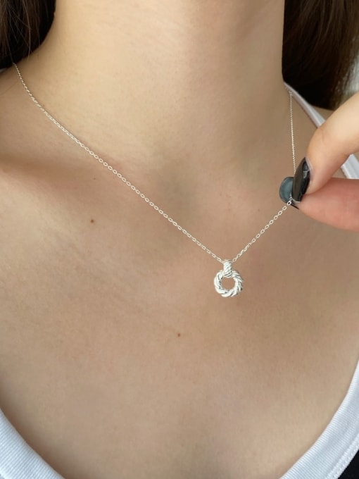 STL-Silver Jewelry 925 Sterling Silver Geometric Minimalist Necklace 1