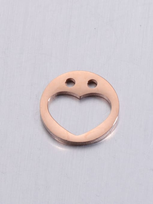 rose gold Stainless steel Smiley Minimalist Pendant