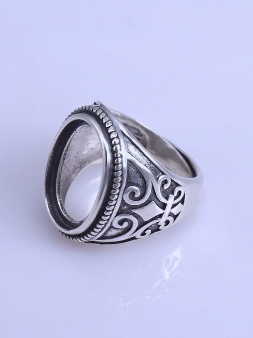 Supply 925 Sterling Silver Geometric Ring Setting Stone size: 13*18mm 1