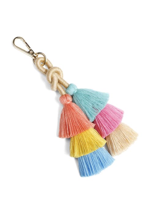 Color k68182 Alloy Cotton Rope Tassel Bohemia Hand-Woven Bag Pendant