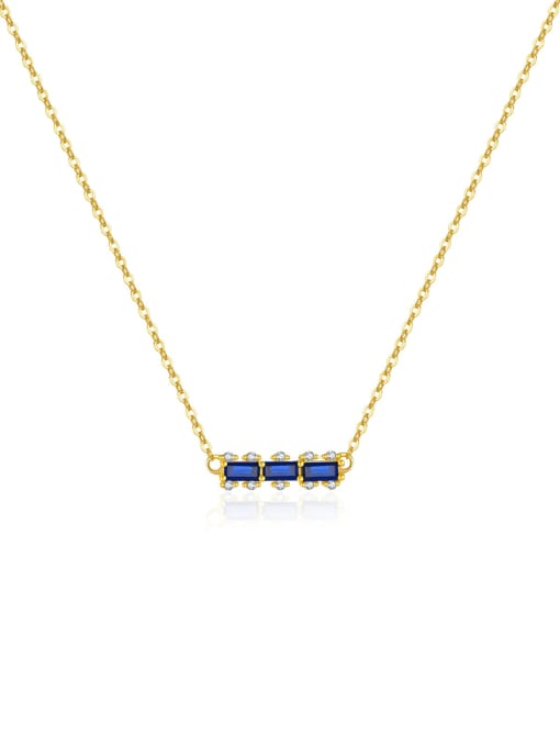 18k gold 925 Sterling Silver Cubic Zirconia Geometric Dainty Link Necklace