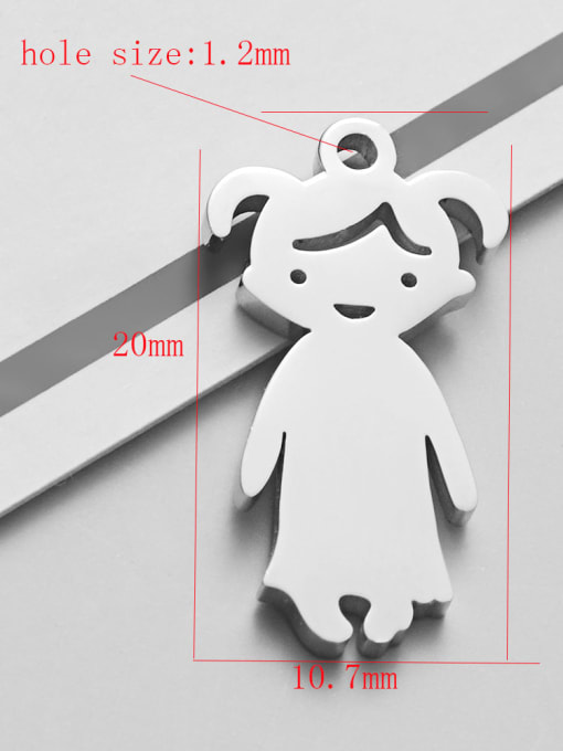 girl Stainless steel Charm