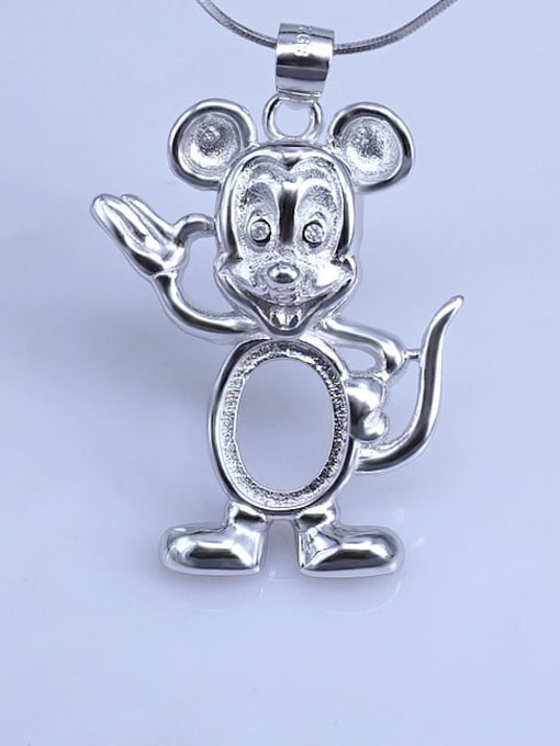 Mouse (8*10) 925 Sterling Silver Zodiac Pendant Setting Stone size: 8*10 9*11 10*14mm
