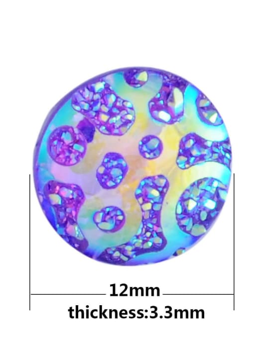 FTime Multicolor Resin Charm Diameter : 12 mm 2