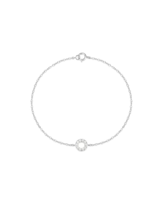 YUANFAN 925 Sterling Silver Cubic Zirconia Geometric Minimalist Link Bracelet 0