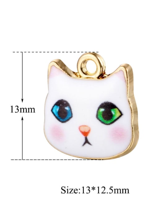 FTime Stainless steel Cat Charm Height : 13 mm , Width: 12.5 mm 2