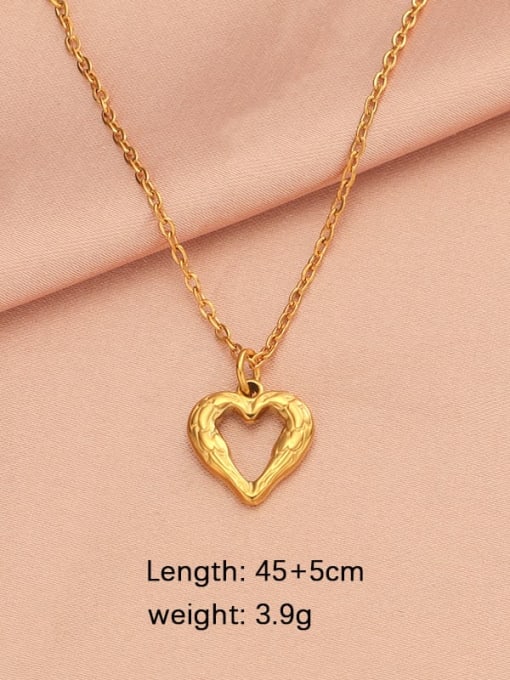 Golden trumpet LT001MP696 Stainless steel Heart Minimalist Necklace