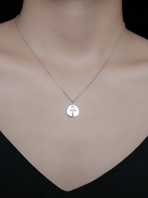 ARTTI 925 Sterling Silver Cross Minimalist Necklace 1