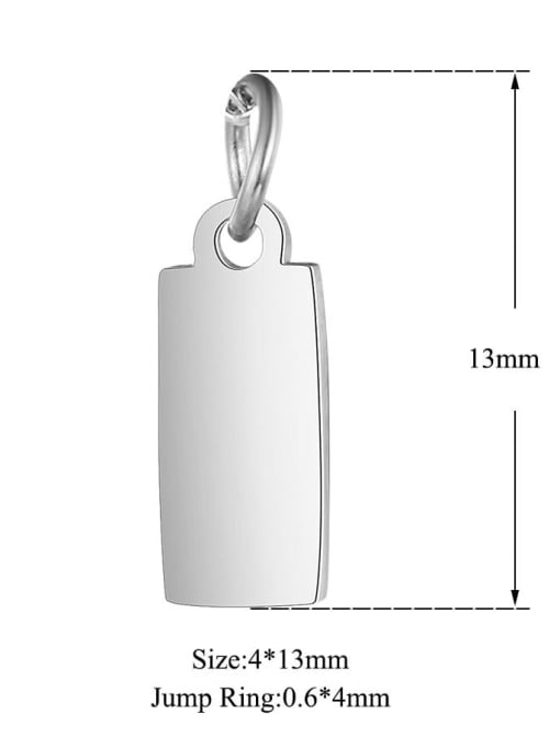 FTime Stainless steel Charm Height : 4 mm , Width: 13 mm 1