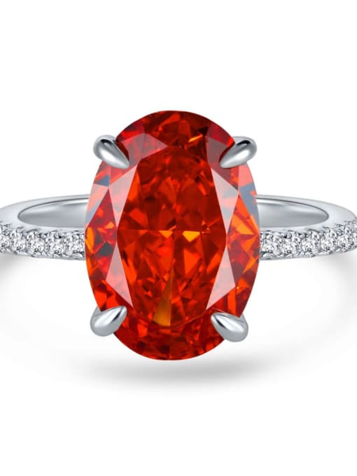 Padmase 925 Sterling Silver High Carbon Diamond Geometric Luxury Ring
