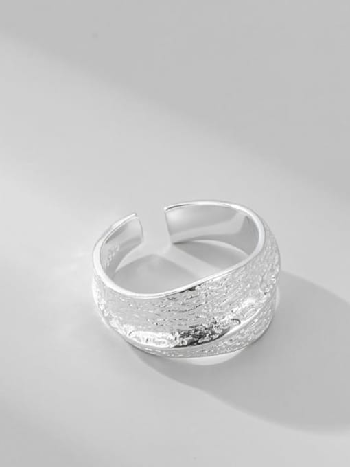 Texture ring 925 Sterling Silver Irregular Minimalist Band Ring