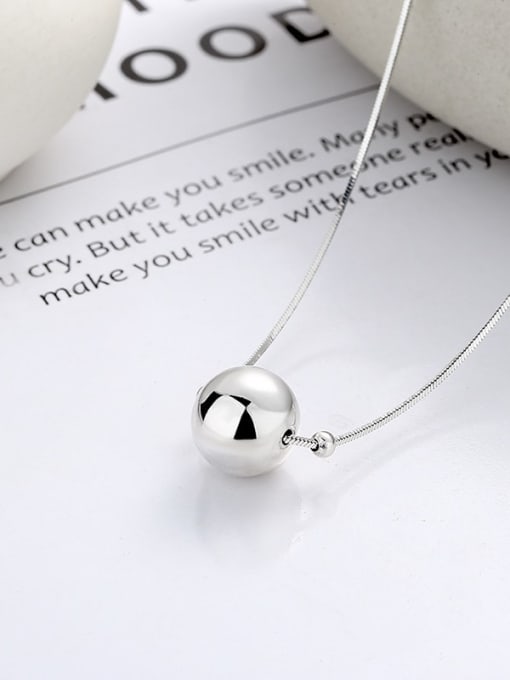 TAIS 925 Sterling Silver Ball Minimalist Necklace 2