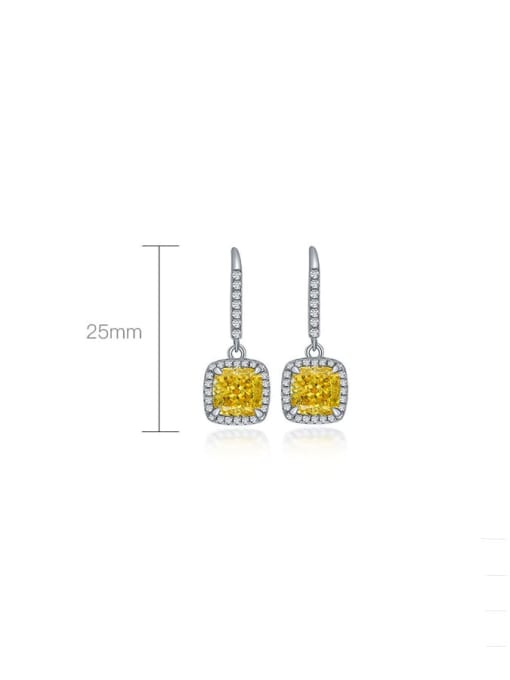 A&T Jewelry 925 Sterling Silver High Carbon Diamond Geometric Luxury Drop Earring 2