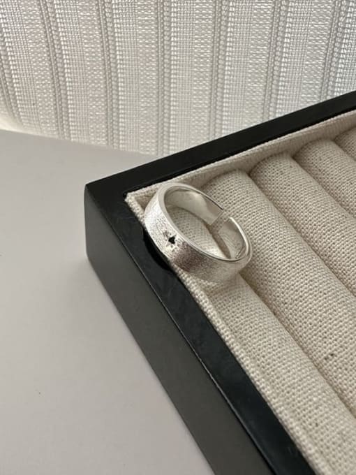 Wide Plate 925 Sterling Silver Geometric Minimalist Band Ring
