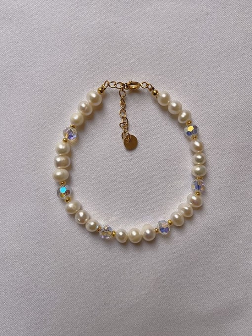 W.BEADS Freshwater Pearl Multi Color Bohemia Beaded Bracelet 0