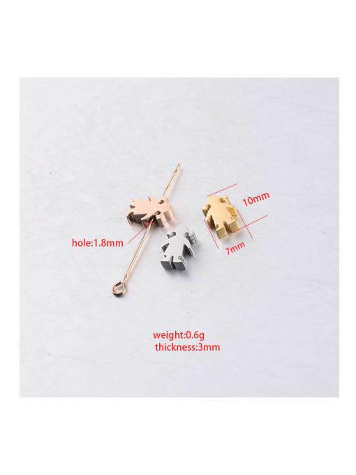 MEN PO Stainless steel little girl Beads Minimalist Findings & Components 2