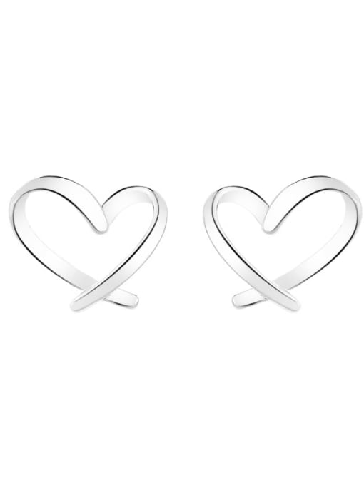 245HR approximately 1.2g pairs 925 Sterling Silver Heart Dainty Stud Earring