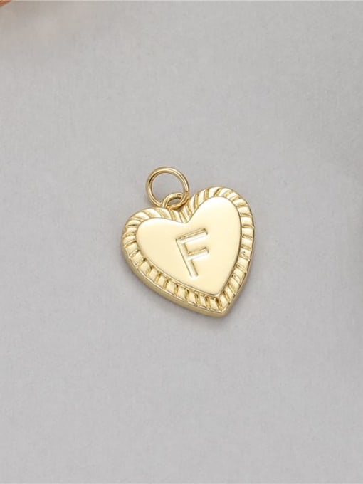 H 10517 Brass Minimalist Heart DIY Pendant
