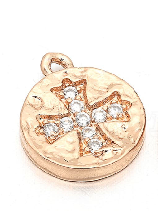 Rose Gold Bronze micro-set spacer pendant