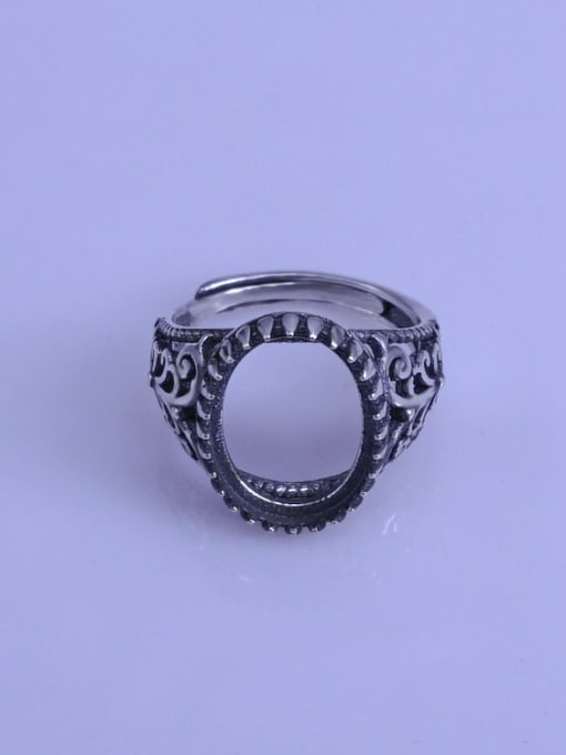 Supply 925 Sterling Silver Geometric Ring Setting Stone size: 11*15mm 0