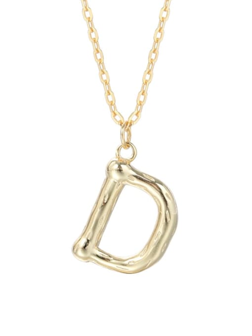 A2041 Letter D 925 Sterling Silver Letter Minimalist Necklace
