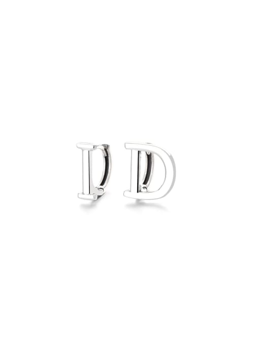 TAIS 925 Sterling Silver Letter Vintage Stud Earring