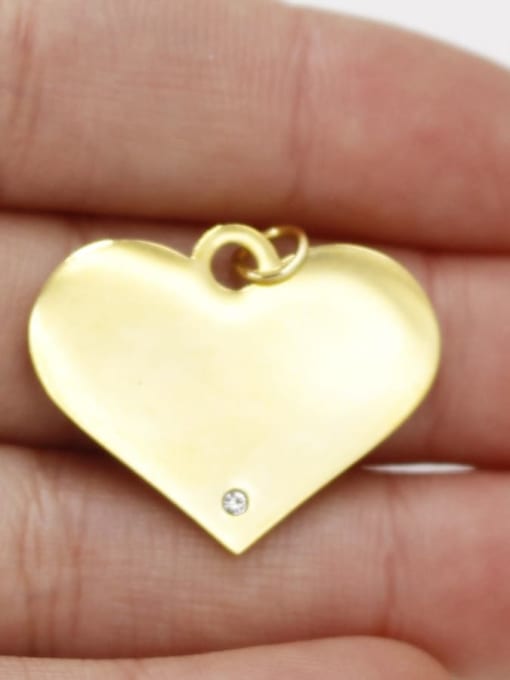 golden Stainless steel Heart Trend Pendant