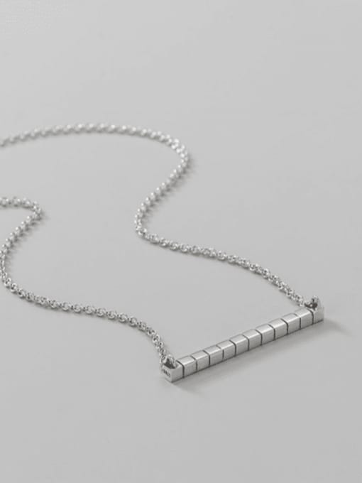 Word Necklace 925 Sterling Silver Geometric Minimalist Necklace