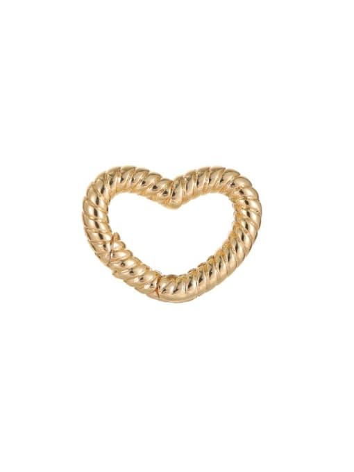 KOKO Brass 18K Gold Plated Geometric Spring Ring Clasp 3