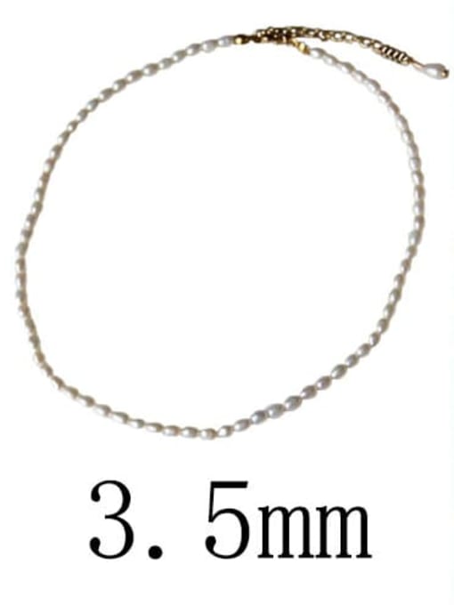 Necklace 2 Titanium Steel Freshwater Pearl Geometric Bohemia Beaded Necklace