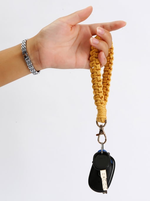 JMI Copper Cotton Rope Hand-Woven Wrist Key Chain 1