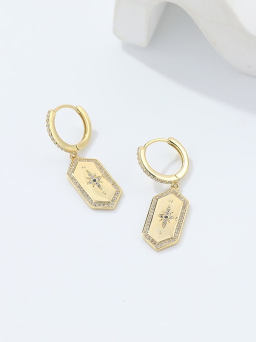 YE0037 Gold 925 Sterling Silver Geometric Minimalist Earring