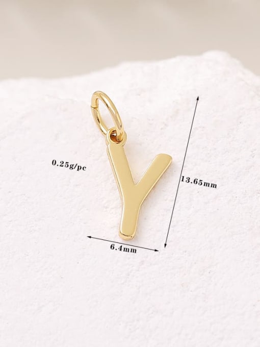 14 K gold H 11382 Brass Minimalist English  Letter  Pendant