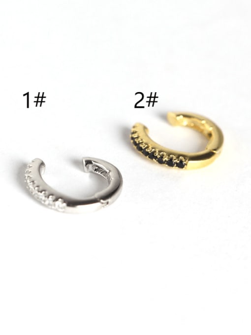 ACEE 925 Sterling Silver Rhinestone White Geometric Dainty Clip Earring 2