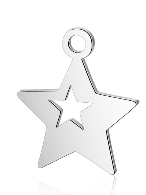 FTime Stainless steel Star Charm Height : 13.7 mm , Width: 12 mm 0