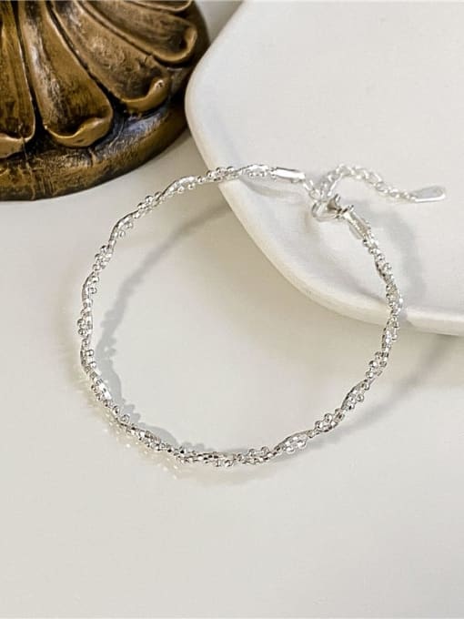 Round bead twining Bracelet 925 Sterling Silver Trend Bracelet