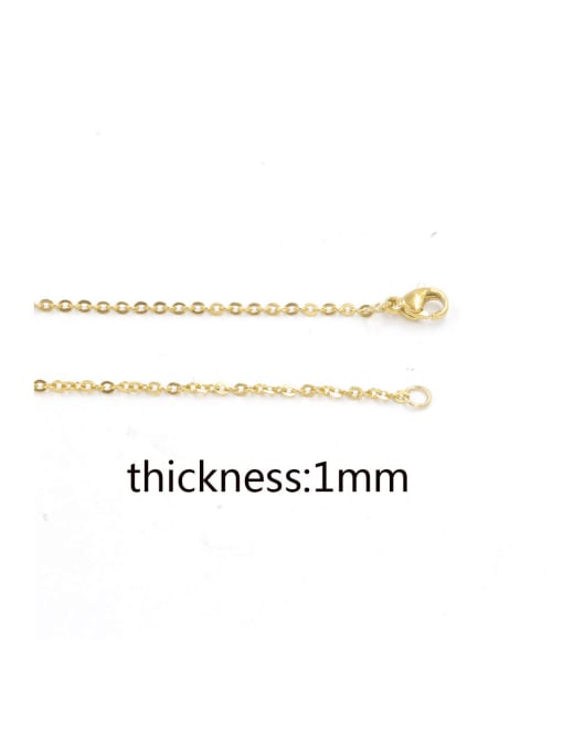 MEN PO Stainless steel O-shaped chain necklace with tail chain 1