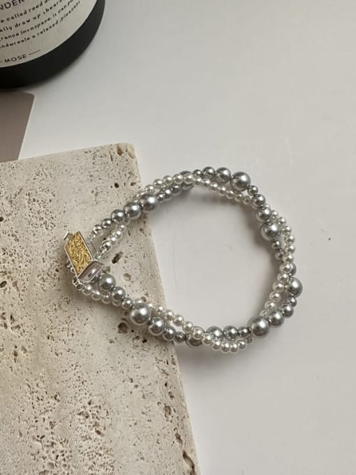 ARTTI 925 Sterling Silver Trend Geometric Bracelet and Necklace Set 4