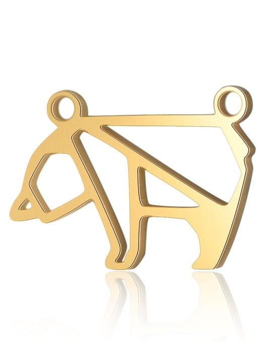 X T576D 2 Stainless steel Bear Charm Height : 21 mm , Width: 11 mm