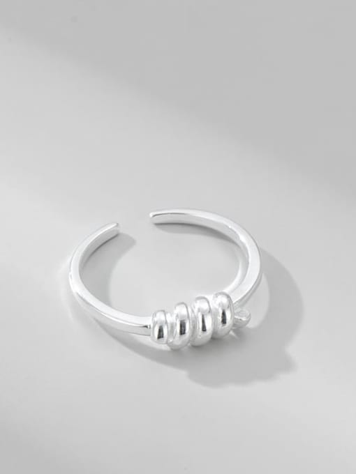 Winding ring 925 Sterling Silver Irregular Minimalist Band Ring