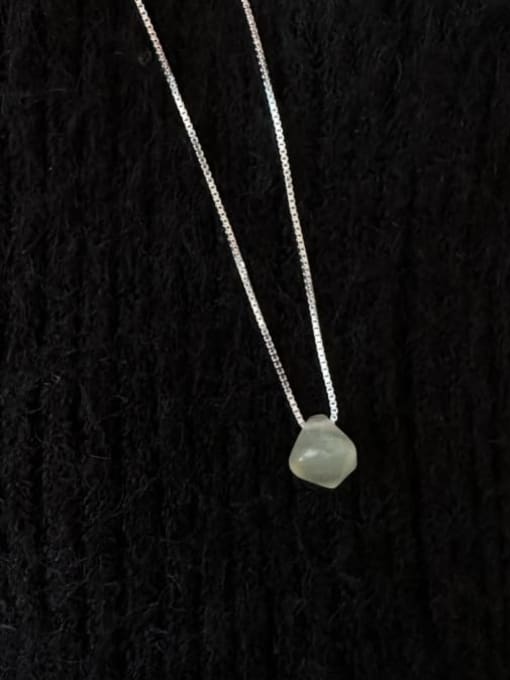 ARTTI 925 Sterling Silver Natural Stone Geometric Vintage Necklace