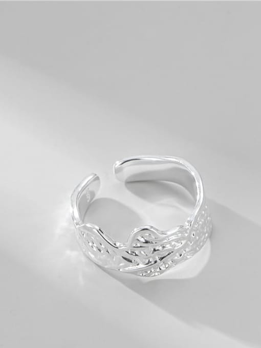Texture sense ring 925 Sterling Silver Irregular Minimalist Band Ring