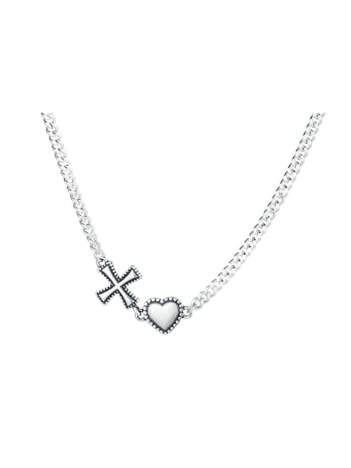 TAIS 925 Sterling Silver Heart Vintage Necklace 0