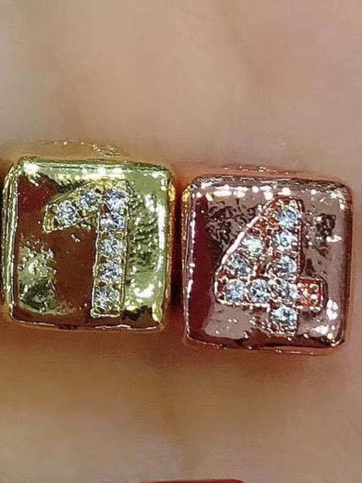KOKO Brass Diamond Gold Plated Digital Pendant 2