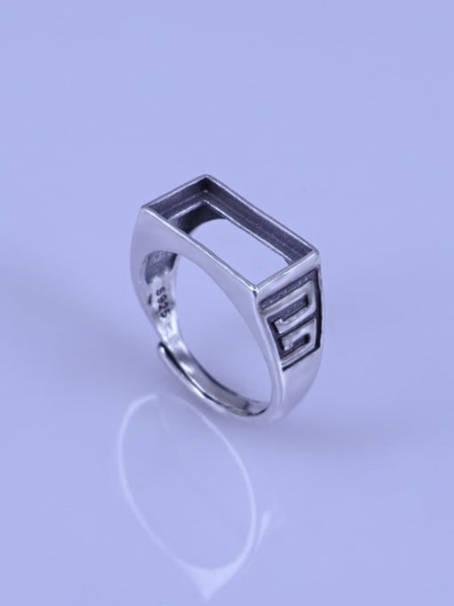 Supply 925 Sterling Silver Rectangle Ring Setting Stone size: 7*14mm 1