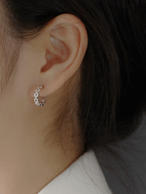 ACEE 925 Sterling Silver Geometric Minimalist Stud Earring 1